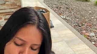 Colombian Prostitute Sucks Cock In Street
