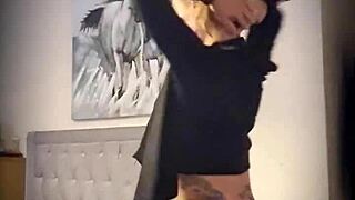 Blonde milf teases with striptease?