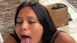 Colombian Prostitute Sucks Cock In Street