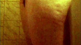 this ebony babe has a perfect ass in the spy shower