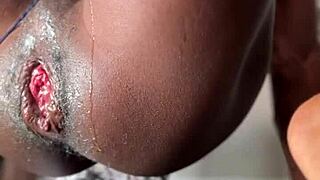 Young bull fists beautiful cunt with toys and monster cock.