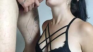 Girlfriend with big tits and piercing