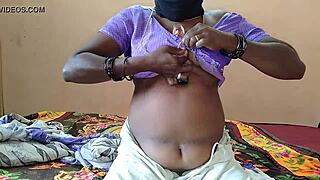 Girl Inserts Vibrator in Pussy on Bed. Milf Solo Play.