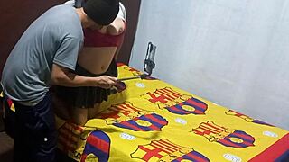 Found my milf mother in law recording erotic homemade sex tape in apartment