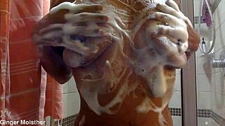 I Love Soapy Wet Nipples and Tits Closeup on Belly