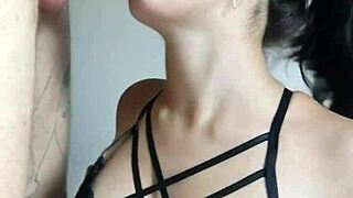 Girlfriend with big tits and piercing