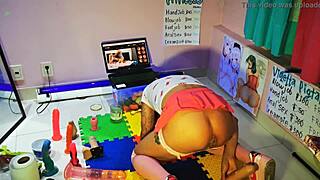 i'm watching otaku teen get fucked while masturbating my ass with dildo in pigtails