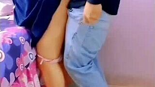 Opened hole in neighbor's wall, surprised by her hot pussy 😲