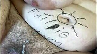 Slut In Missionary Gets Pussy Creampie And Teasing