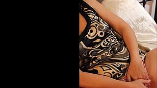 french amateur in pink satin panties with deepthroat and toys