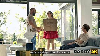 Little Slut Una Fairy Experiments With Two Cocks In Room