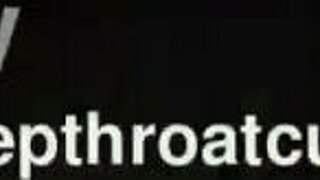 Army girl endures rough throat fucking with gagging, choking, and cum on tits