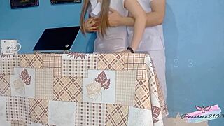 Pinay Nurse Feels Intense Passion Fucking Co-Worker In Hospital Room During Break.