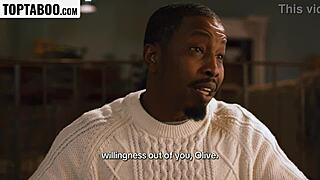 Husband's boss surprises wife with a big black cock instead of dinner.