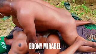 i watched an african pornstar get fucked by the roadside, her hairy pussy taking big black cock