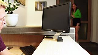 Horny Redhead Stepsister Fucked Bent Over In Outdoor Shower