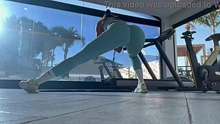 Fit Teen 18+ With Bubble Butt Fucks Personal Trainer After Gym!