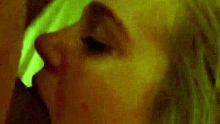 Blonde With Big Tits Fucks Friend's Big Cock While Husband Waits