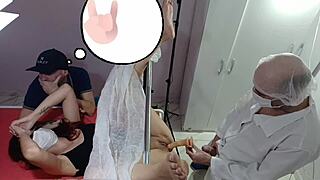 Husband's wife gets fucked by gynecologist during exam
