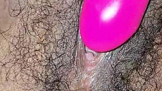 hairy desi bhabhi inserts dildo homemade