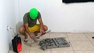 I observed my stepson doing acrobatics in his apartment