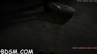 Blindfolded and gagged angel gets her twat shovelled with toy hard!