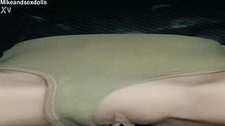 trailer candy in beige lingerie masturbating