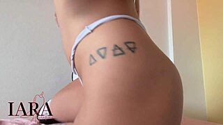 argentinian beauty with huge ass cums hard from intense anal play and squirting