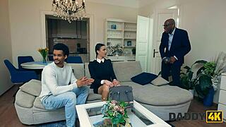 Slutty Wednesday Cheats on Boyfriend with Father's Big Black Cock