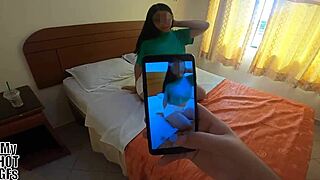 Hermosa Jovencita Lucia Models Lingerie But Does Something Else