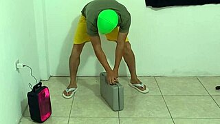 I observed my stepson doing acrobatics in his apartment