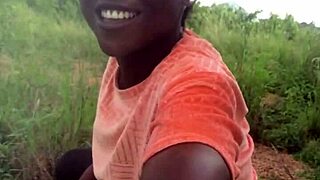 Crazybitch twerking half naked in the middle of a forest, showing off her wild moves!