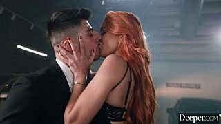 Adorable Redhead In Lingerie Gives Deepthroat Blowjob And Rides Cowgirl For Facial Cumshot