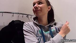 flawless czech teen 18+ teased in supermarket stripped drilled in pov with blowjob assfucking european hardcore nympho penis reality