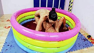 Watch romana ryder and tammie lee in lesbian jelly fight with fingering and pussy licking!