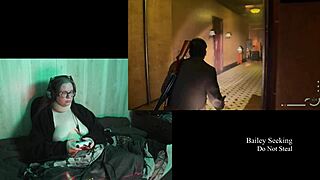 Detailed Naked Play Through of Alan Wake 2 Featuring BBW Brunette with Glasses, Big Natural Tits, and Tattoo in Part 12
