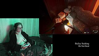 Detailed Naked Play Through of Alan Wake 2 Featuring BBW Brunette with Glasses, Big Natural Tits, and Tattoo in Part 12