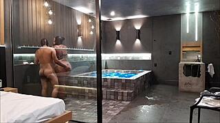 I took my friend to a luxury hotel, she loved it and ended up giving up her ass.