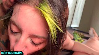 why is submissive slut kitty cam getting pussy pounded tight with rough choking gagging face fucking domination til facial cumshot and drinks piss??