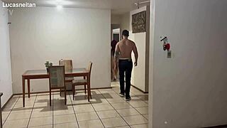 Hey, check out this halloween jason parody with brazilian redhead giving big cock blowjob and cumshot in homemade fetish action