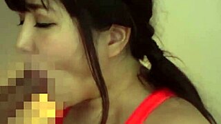 look at this japanese beauty with huge saggy tits doing paizuri in leaked video