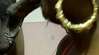 Can This Wet Ebony Bbw Milf Handle A Sloppy Blowjob From A Young Guy?