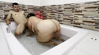 Infidel Sex with Big Ass Latina Milf in Bathroom Pool and Bedroom