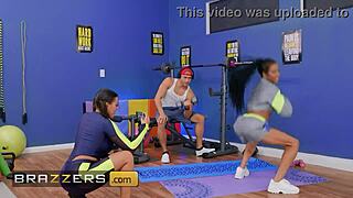Brazzers Shows Sexiest Pornstars Getting Sweaty In Naughty Workouts With Big Cock Anal Threesome Doggystyle Cowgirl Riding On Sofa. Bubble Butt Action Spreads Wide.