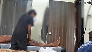 Hidden cam captures a full happy ending massage session with the client caught in action.