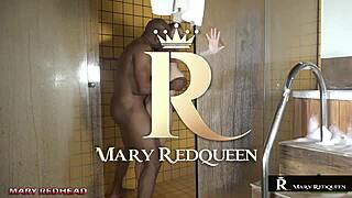 i caught the curvy latina redhead in the shower and fucked her hard with my big black cock