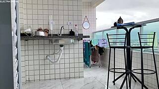 Called this maid to clean my house and she bent over like that making me so horny!