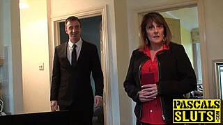 Delectable MILF fucks maledom after blowjob