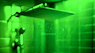 stunning brunette model enjoys shower after photoshoot with petite teen in casting interview