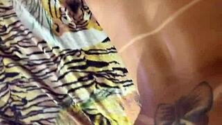 The Latina stripper continued her wild show with interracial lesbian massage leading to SQUIRTING and ANAL fucking without condom.